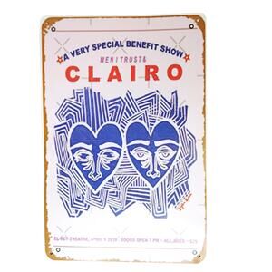 Men I Trust Clairo Tin Sign 12×8 Benefit Show Blue Poster Metal Wall Art Decor